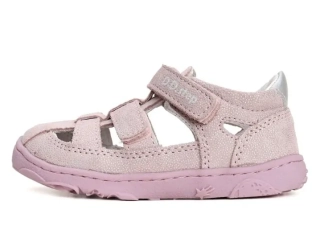 Růžové kožené barefoot sandálky D.D.step G077-41565B