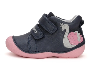 Dívčí kožená obuv D.D.step S015-42532 s labutí
