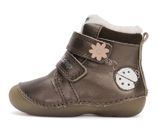 Dívčí zimní kožená obuv D.D.step W015-42562A